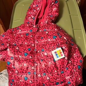 Healthtex Pink Leopard Puffer Jacket